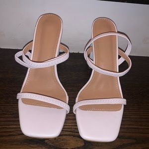 white strap heels for summer
